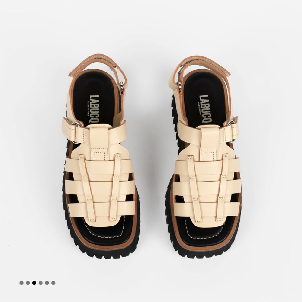 Labucq Boomer Sandals Cream Size 38
